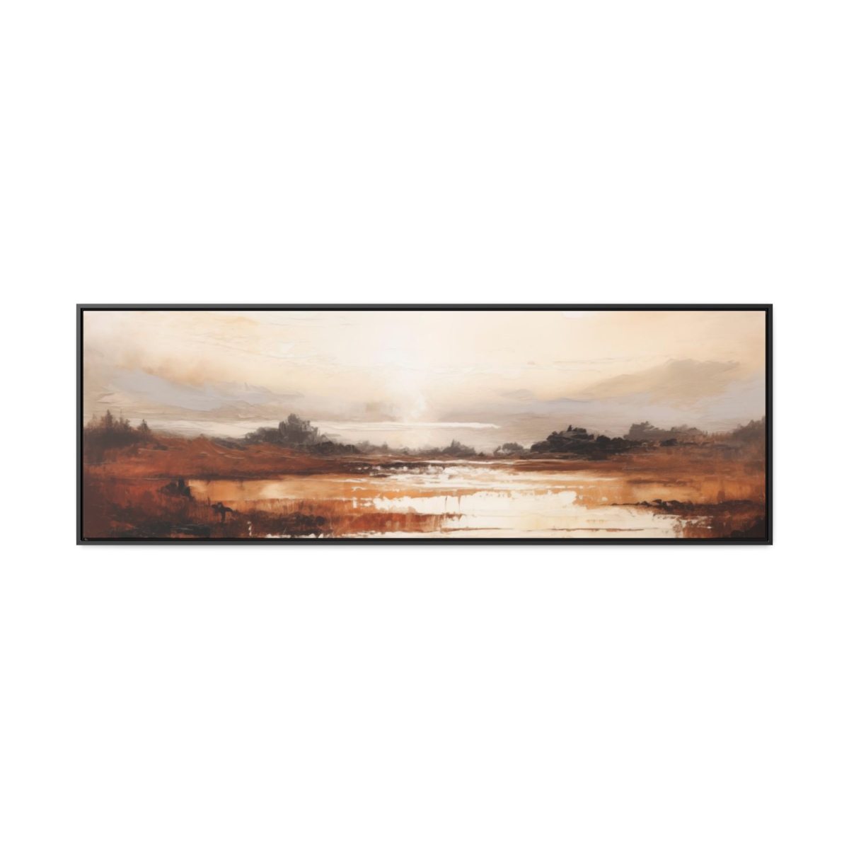 Coastal Serenity at Dusk: Sunset | Framed Gallery Canvas
