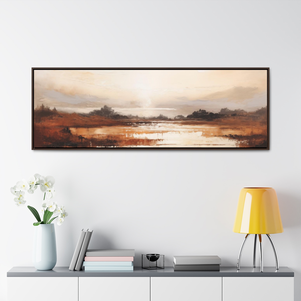 Coastal Serenity at Dusk: Sunset | Framed Gallery Canvas