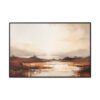 Coastal Serenity at Dusk: Sunset | Framed Gallery Canvas