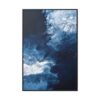 Icy Currents Blue Abstract Art | Framed Gallery Canvas Wrap