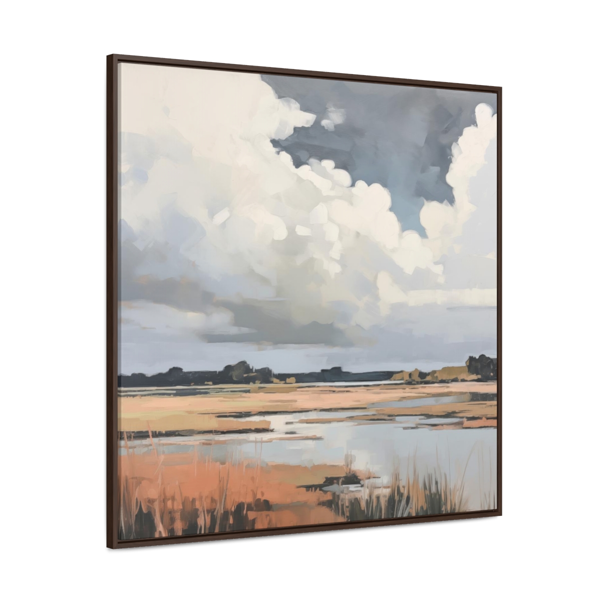 Coastal Sky Landscape Painting | Framed Gallery Wrapped Canvas