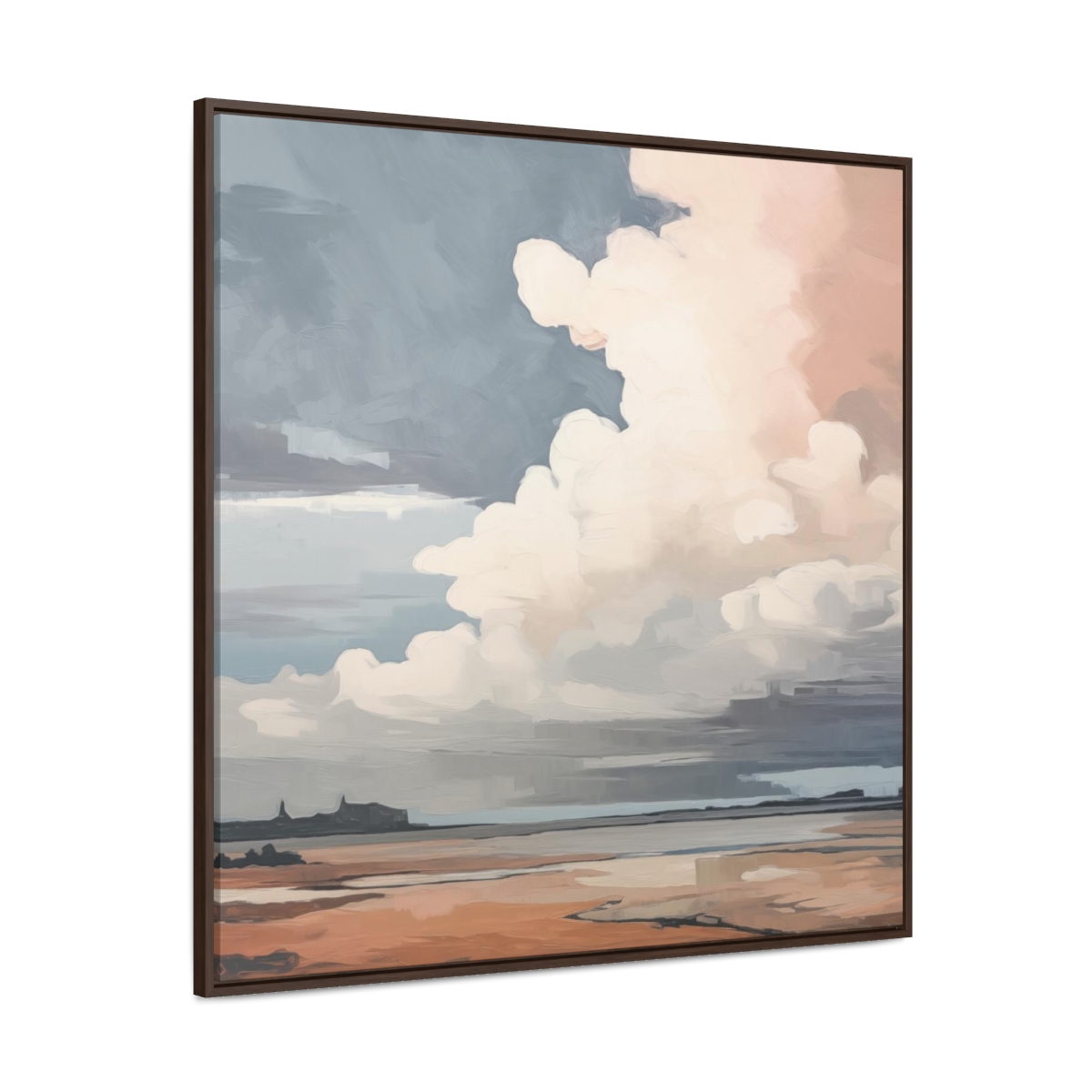 Sunset Clouds Landscape Painting | Framed Gallery Wrapped Canvas