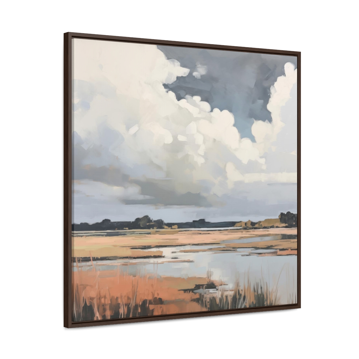 Coastal Sky Landscape Painting | Framed Gallery Wrapped Canvas