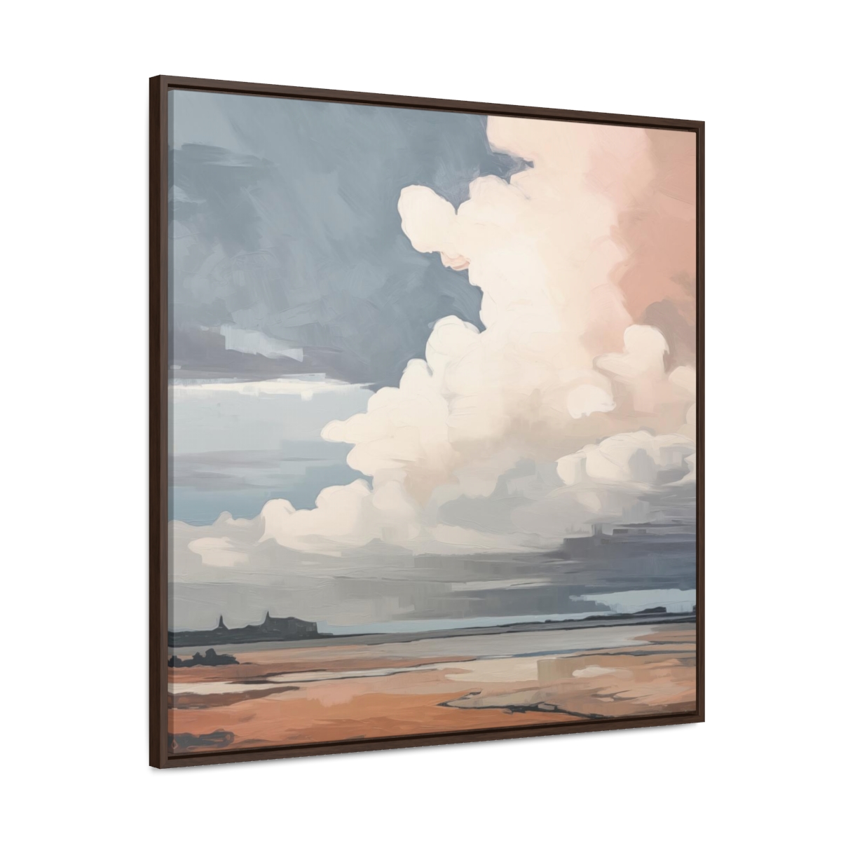 Sunset Clouds Landscape Painting | Framed Gallery Wrapped Canvas