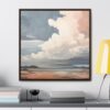 Sunset Clouds Landscape Painting | Framed Gallery Wrapped Canvas