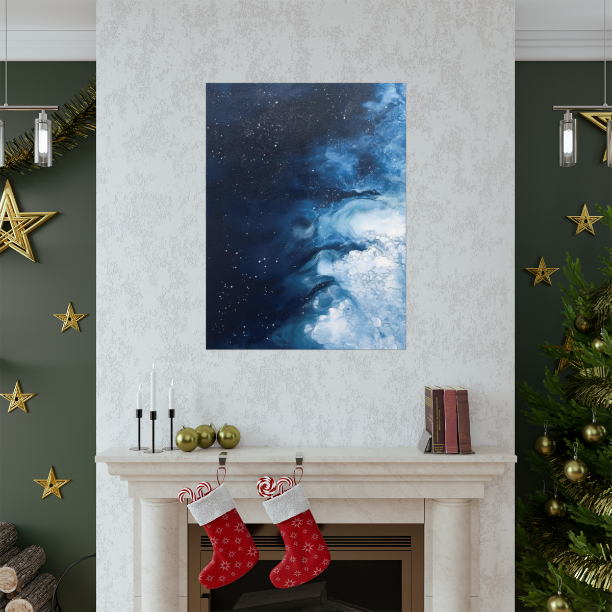 Melting Icebergs Blue Abstract Art | Matte Poster