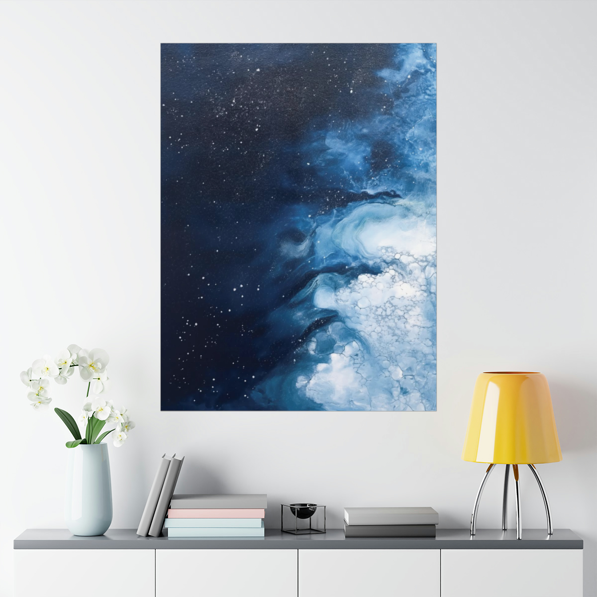 Melting Icebergs Blue Abstract Art | Matte Poster