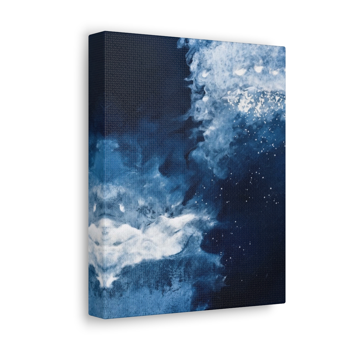 Icy Currents Blue Abstract Art | Gallery Wrapped Canvas