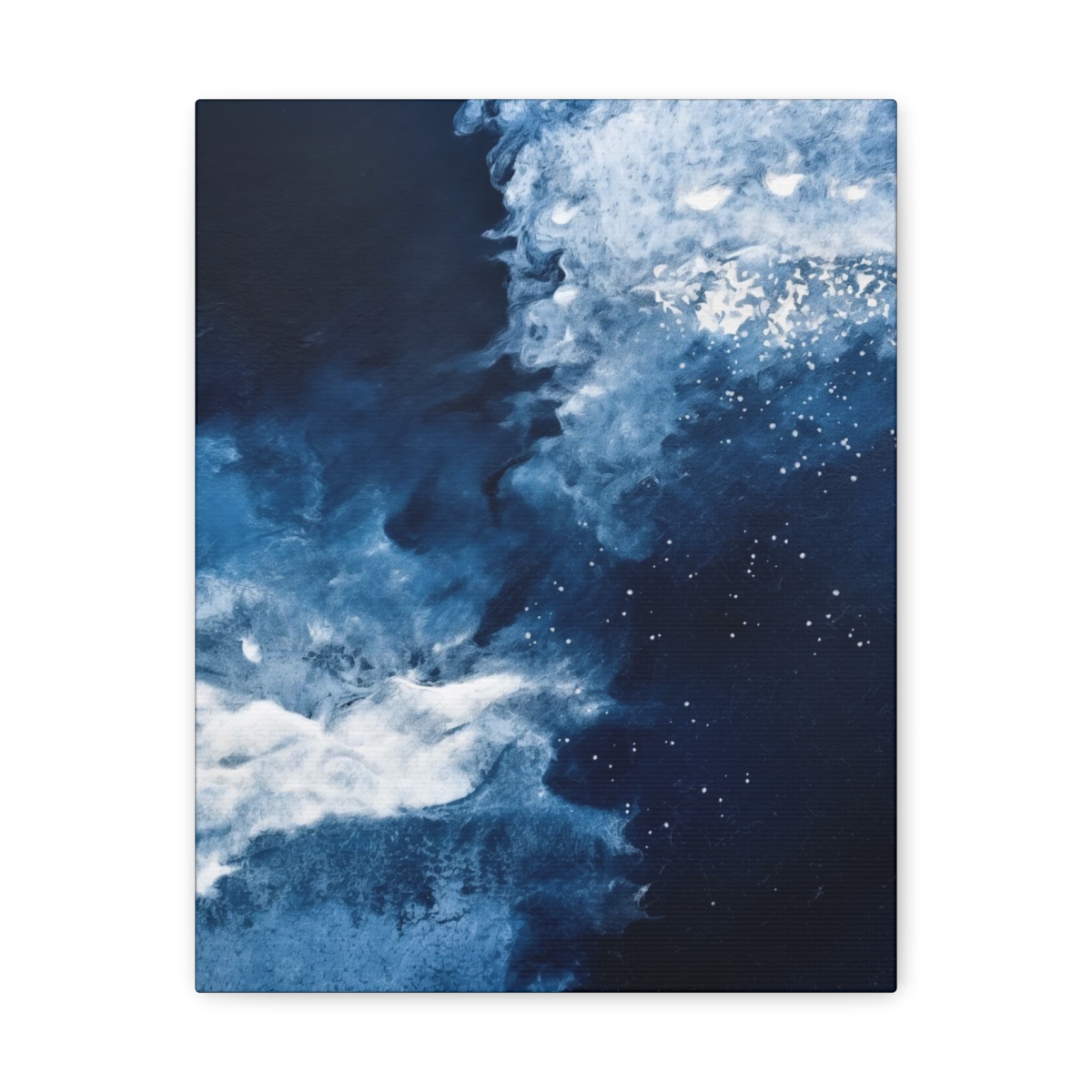 Icy Currents Blue Abstract Art | Gallery Wrapped Canvas