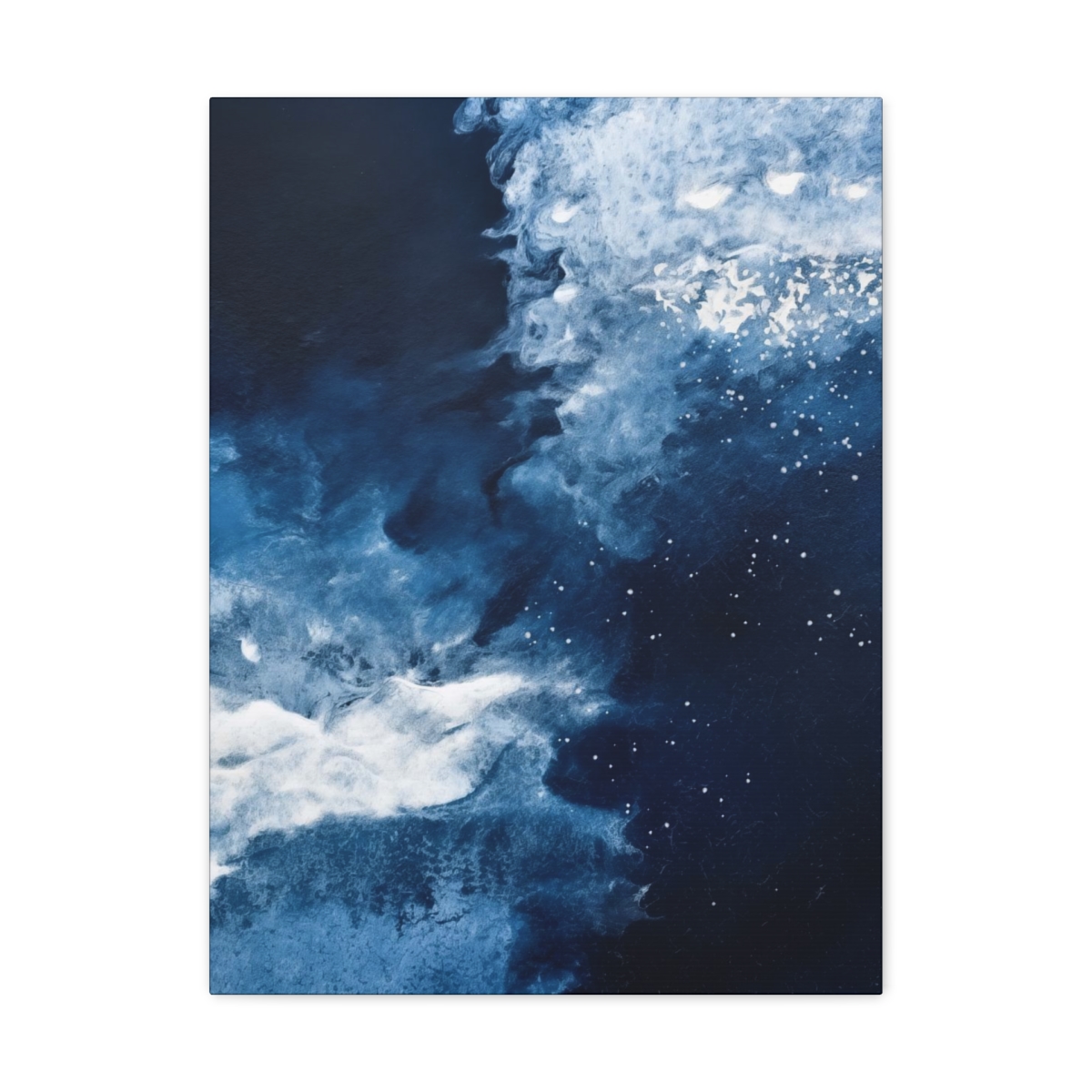 Icy Currents Blue Abstract Art | Gallery Wrapped Canvas