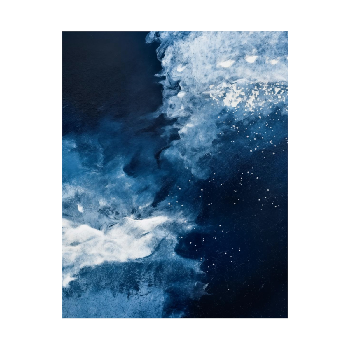 Icy Currents Blue Abstract Art | Matte Poster