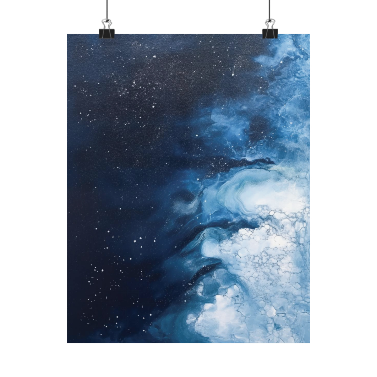 Melting Icebergs Blue Abstract Art | Matte Poster