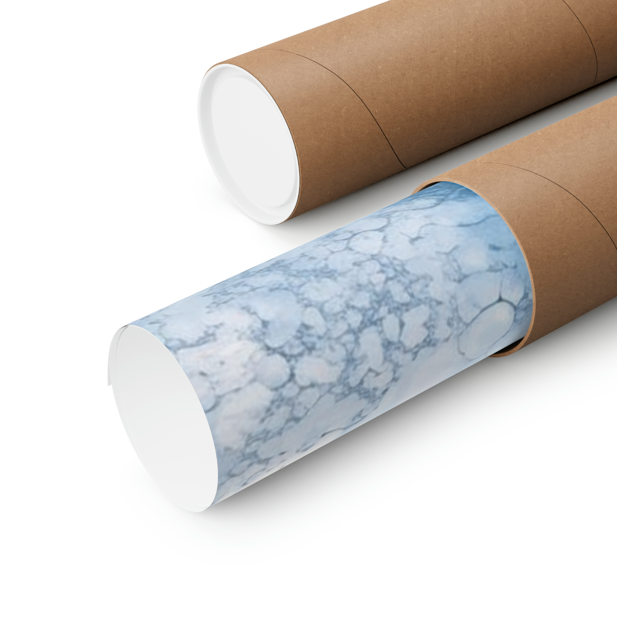 Melting Icebergs Blue Abstract Art | Matte Poster