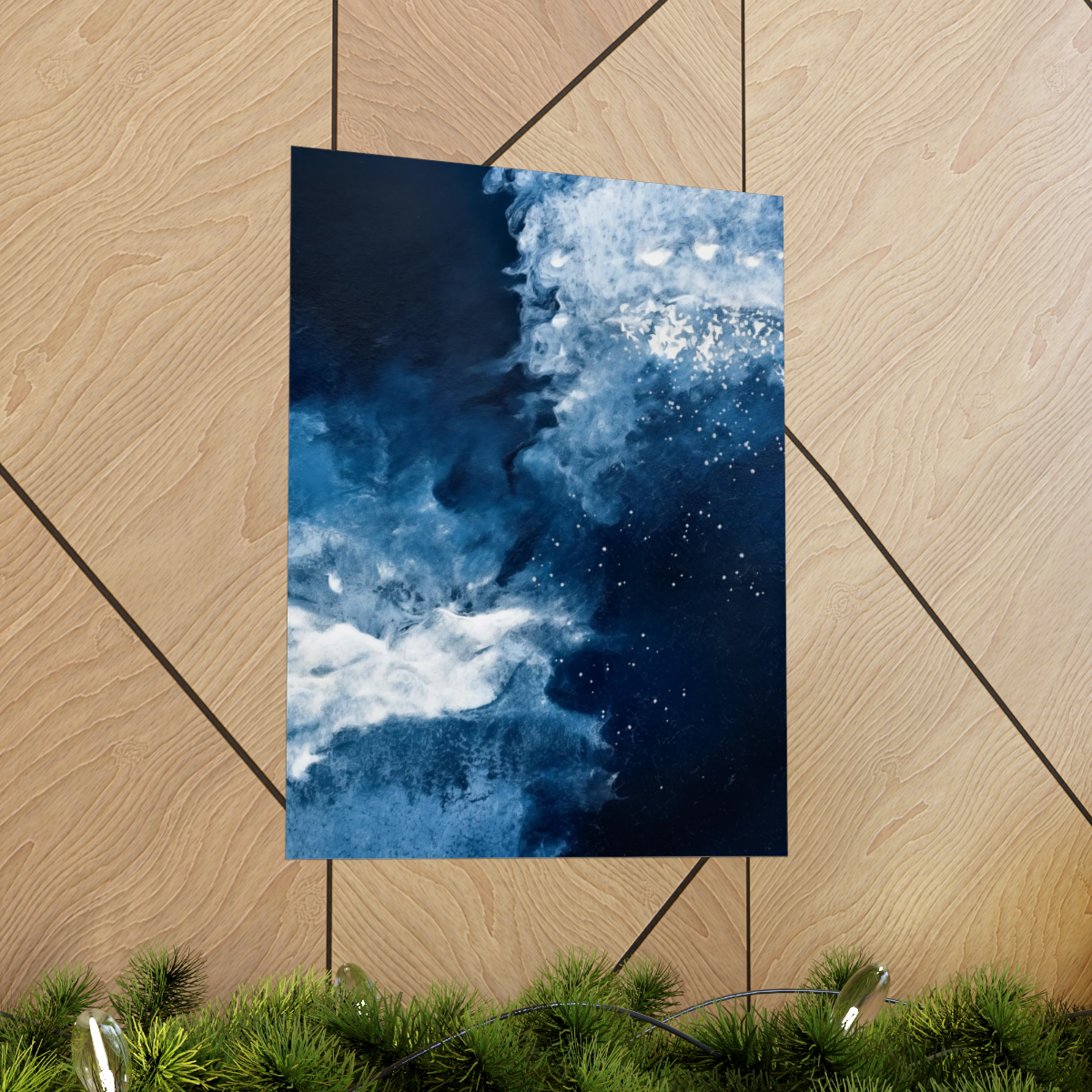 Icy Currents Blue Abstract Art | Matte Poster