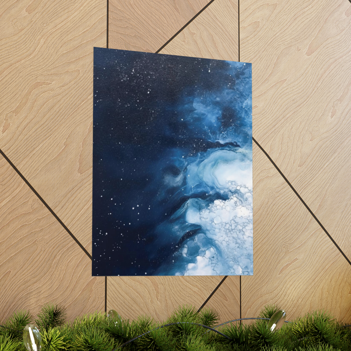 Melting Icebergs Blue Abstract Art | Matte Poster