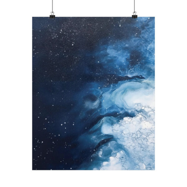 Melting Icebergs Blue Abstract Art | Matte Poster