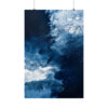 Icy Currents Blue Abstract Art | Matte Poster