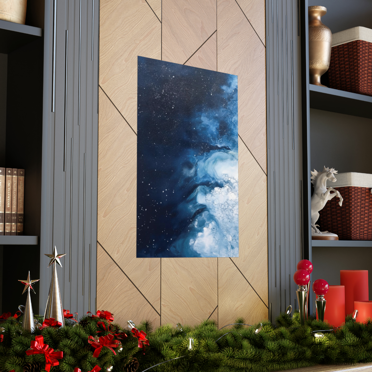 Melting Icebergs Blue Abstract Art | Matte Poster
