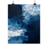 Icy Currents Blue Abstract Art | Matte Poster