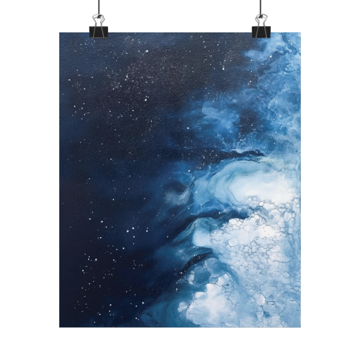 Melting Icebergs Blue Abstract Art | Matte Poster