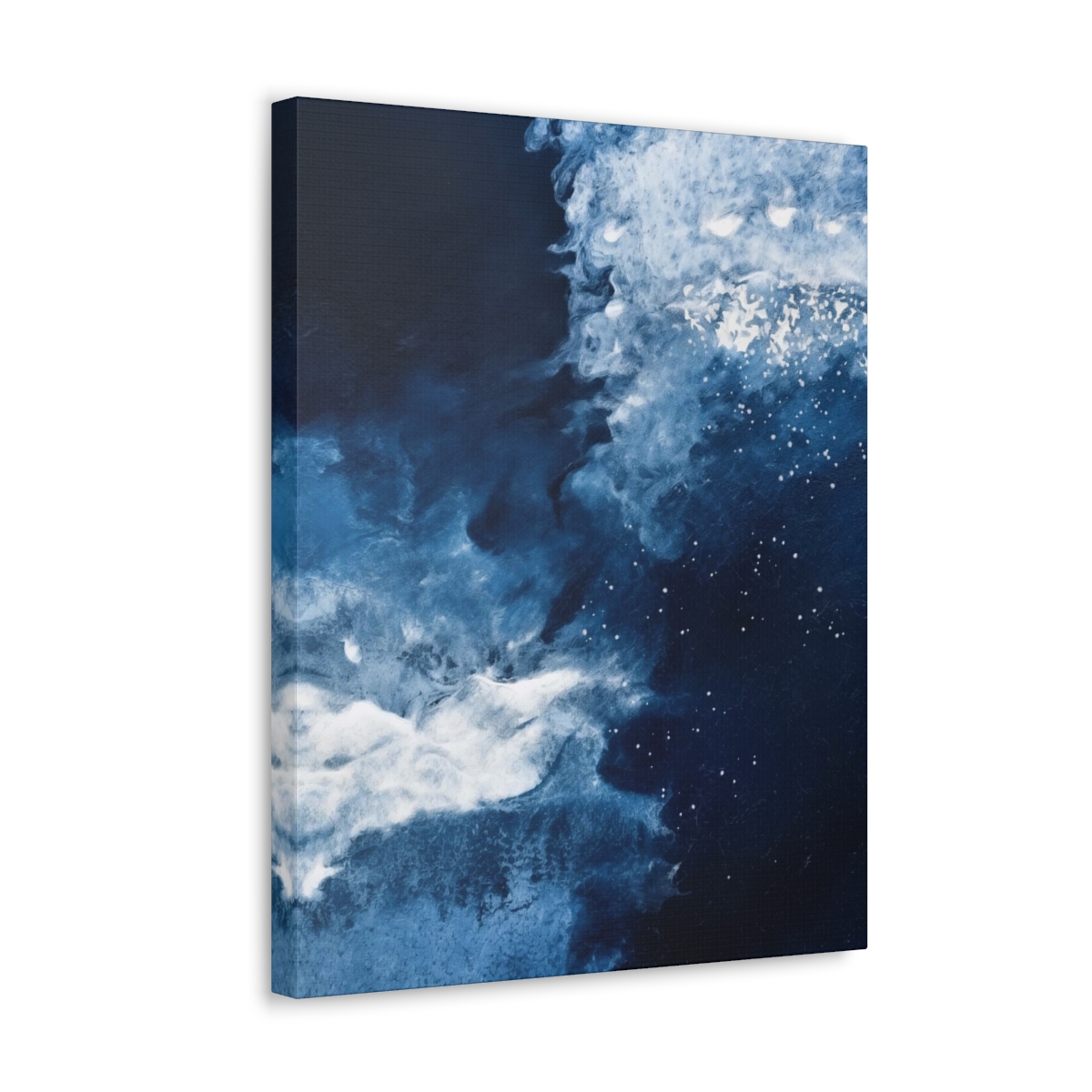 Icy Currents Blue Abstract Art | Gallery Wrapped Canvas