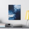 Icy Currents Blue Abstract Art | Gallery Wrapped Canvas