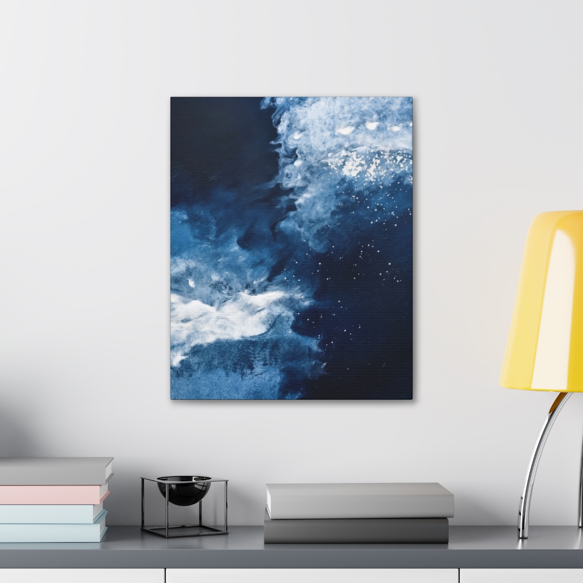 Icy Currents Blue Abstract Art | Gallery Wrapped Canvas