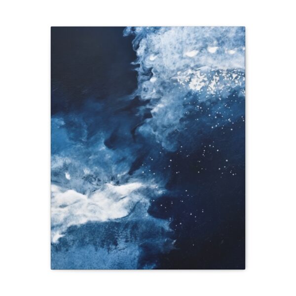 Icy Currents Blue Abstract Art | Gallery Wrapped Canvas