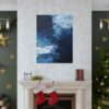 Icy Currents Blue Abstract Art | Gallery Wrapped Canvas