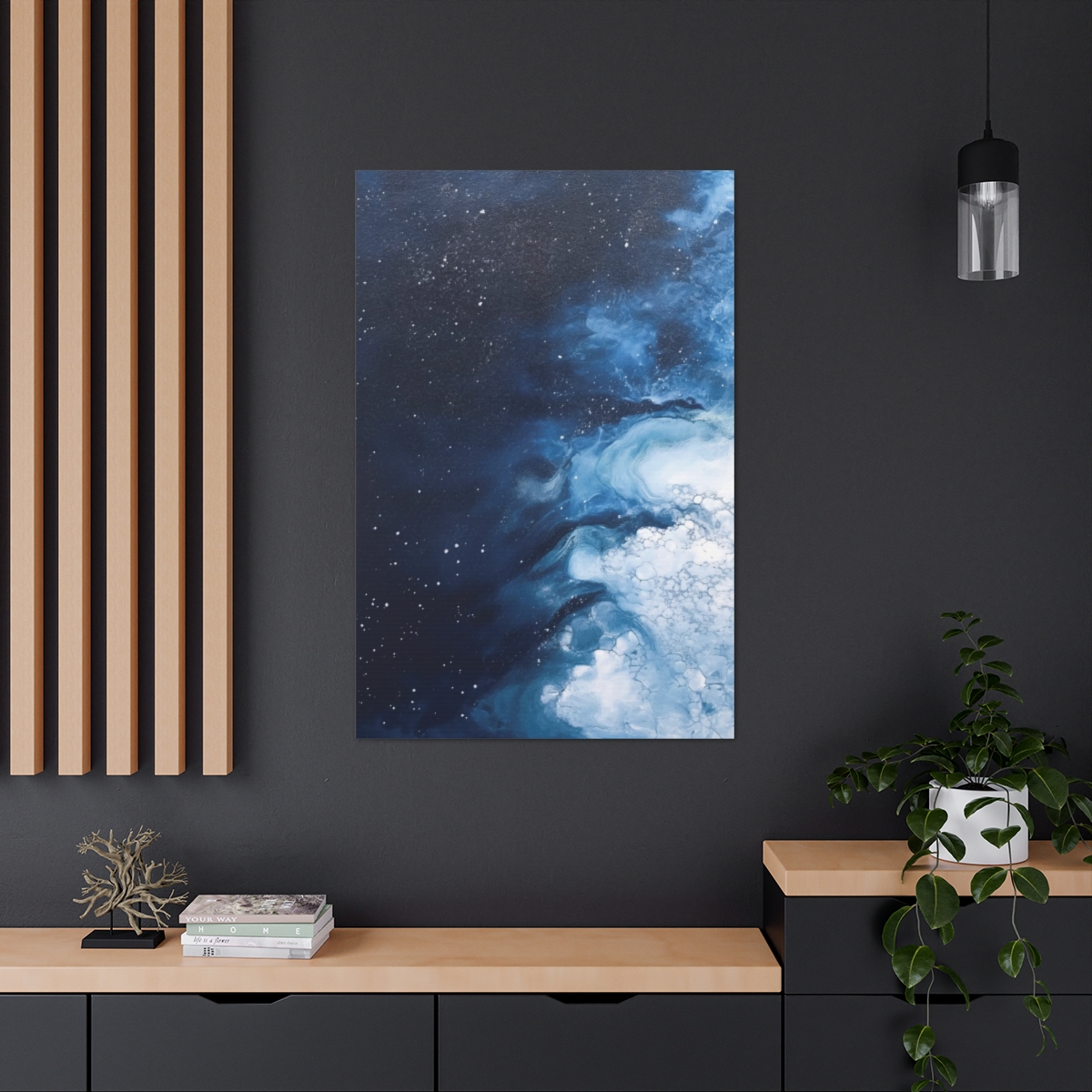 Melting Icebergs Blue Abstract Art | Gallery Wrapped Canvas