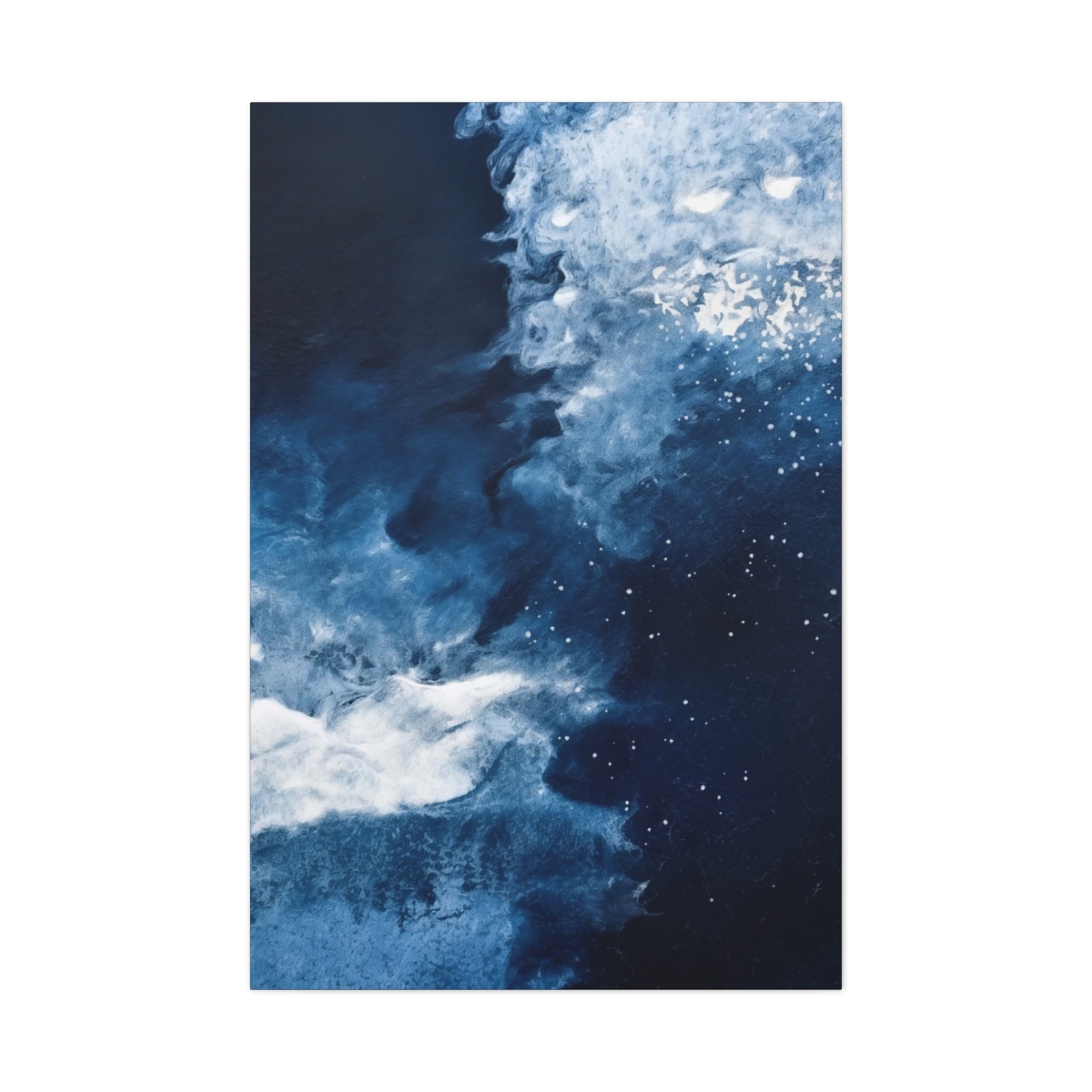 Icy Currents Blue Abstract Art | Gallery Wrapped Canvas
