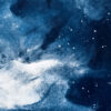 Close up of Frozen Starlight Icy Currents - Night Sky and Icy Water Abstract Wall Art