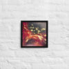 [SOLD] "Crimson Nebula" - Abstract Acrylic Painting | Framed Canvas