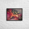 [SOLD] "Crimson Nebula" - Abstract Acrylic Painting | Framed Canvas