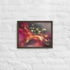 [SOLD] "Crimson Nebula" - Abstract Acrylic Painting | Framed Canvas