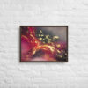 [SOLD] "Crimson Nebula" - Abstract Acrylic Painting | Framed Canvas