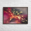 [SOLD] "Crimson Nebula" - Abstract Acrylic Painting | Framed Canvas