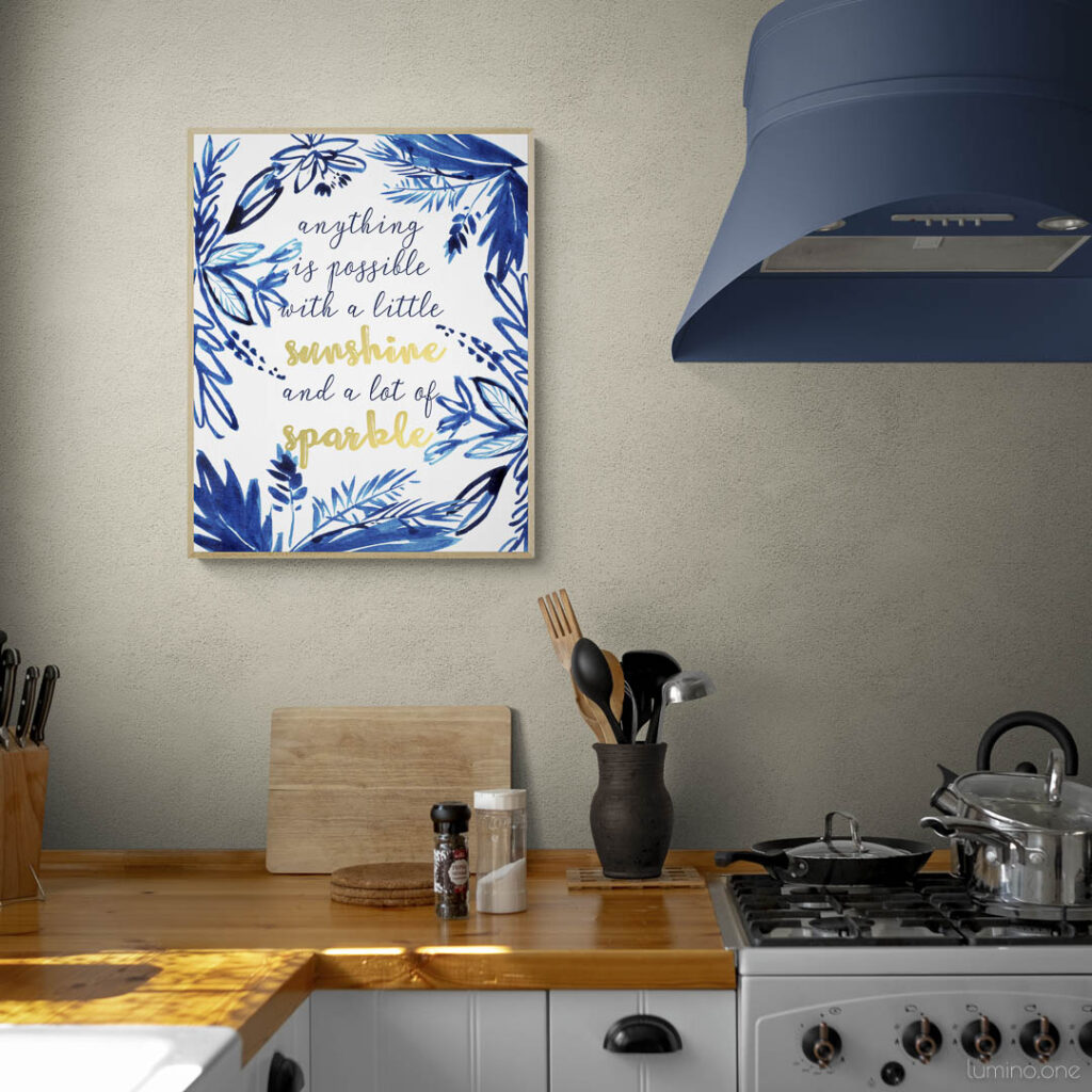 Inspirational Poster Free Download in a Farmhouse Kitchen