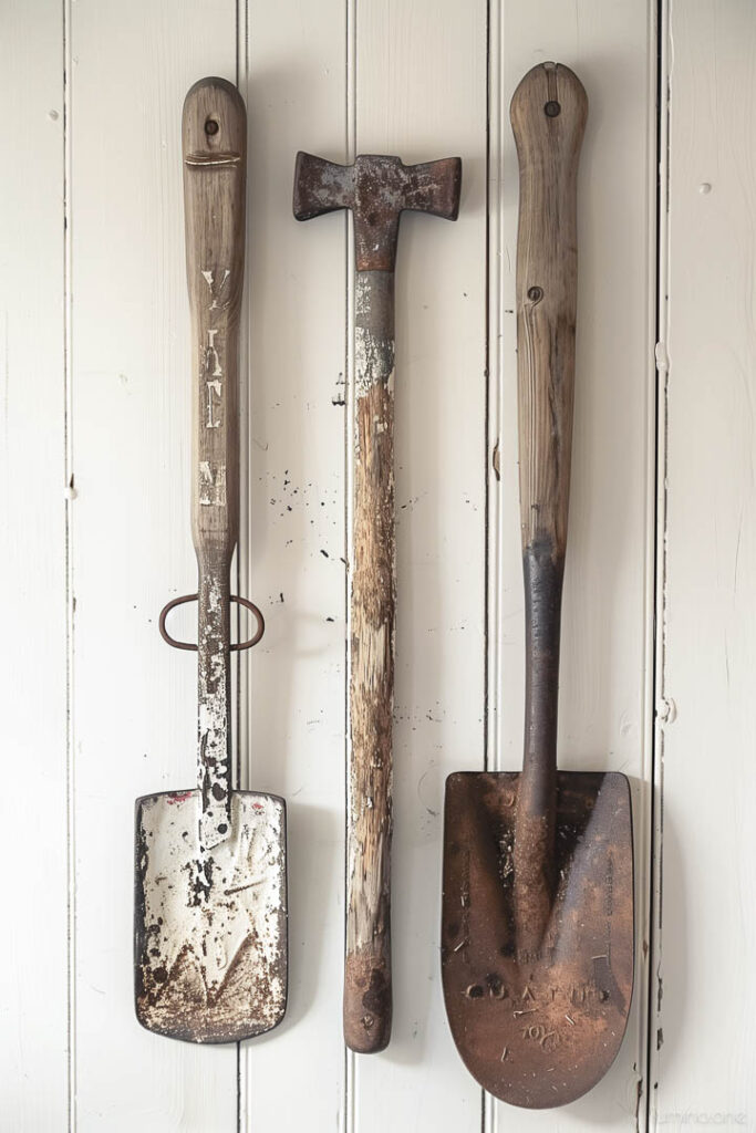 Antique Farm Tools - Fall Gallery Wall Ideas For Modern Cottage Aesthetic