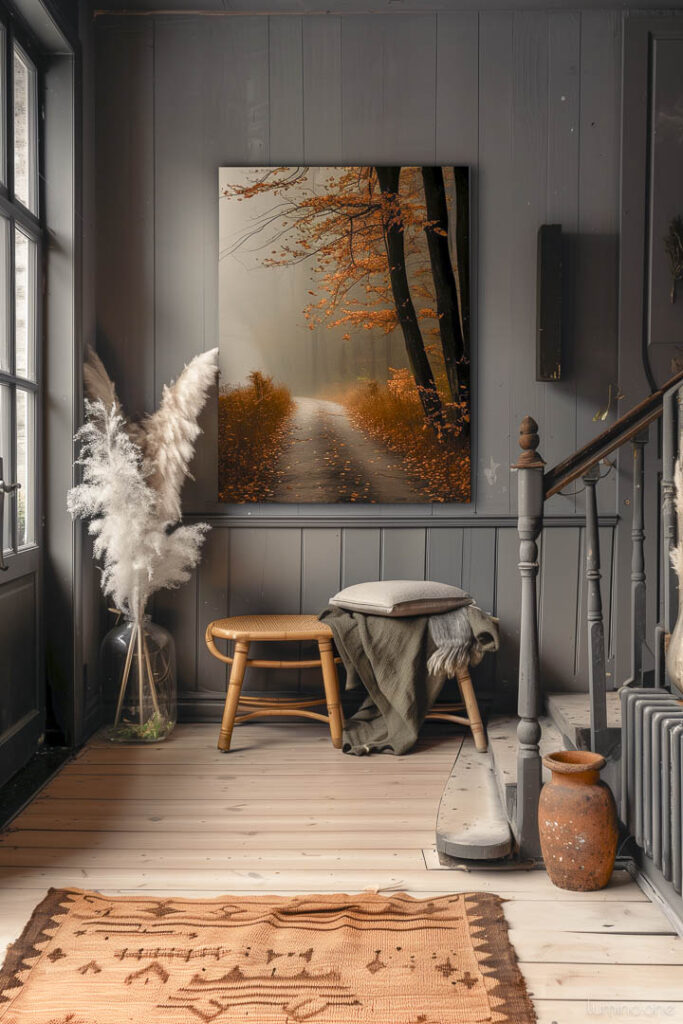 Fall Landscape Wall Art - Nature-Inspired Fall Gallery Wall Ideas - Fall Entryway Decor