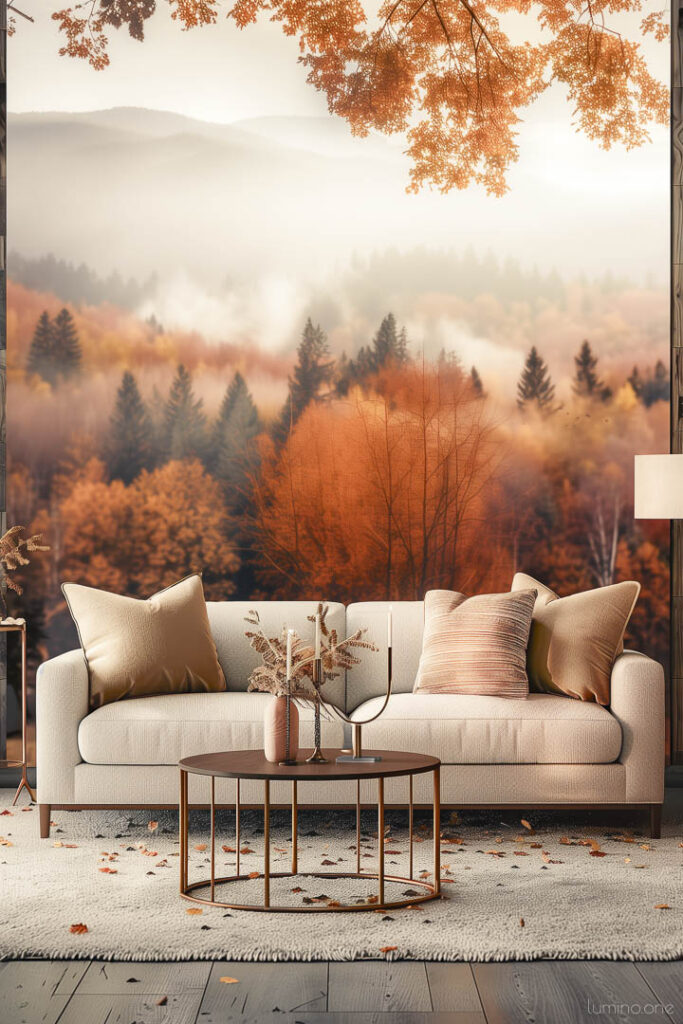 Fall Landscape Wall Art - Nature-Inspired Fall Gallery Wall Ideas - Fall Living Room Decor