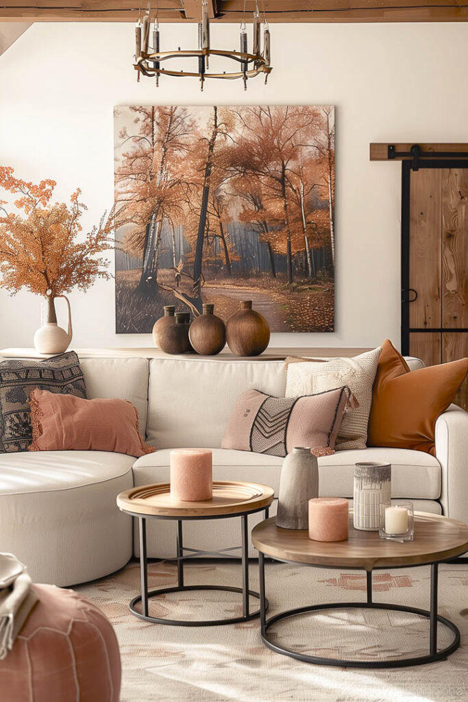 Fall Landscape Wall Art - Nature-Inspired Fall Gallery Wall Ideas - Fall Living Room Decor