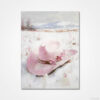 Pink Winter Cowgirl Painting - Gallery Wrap Canvas - Pink Cowboy Hat in Snow
