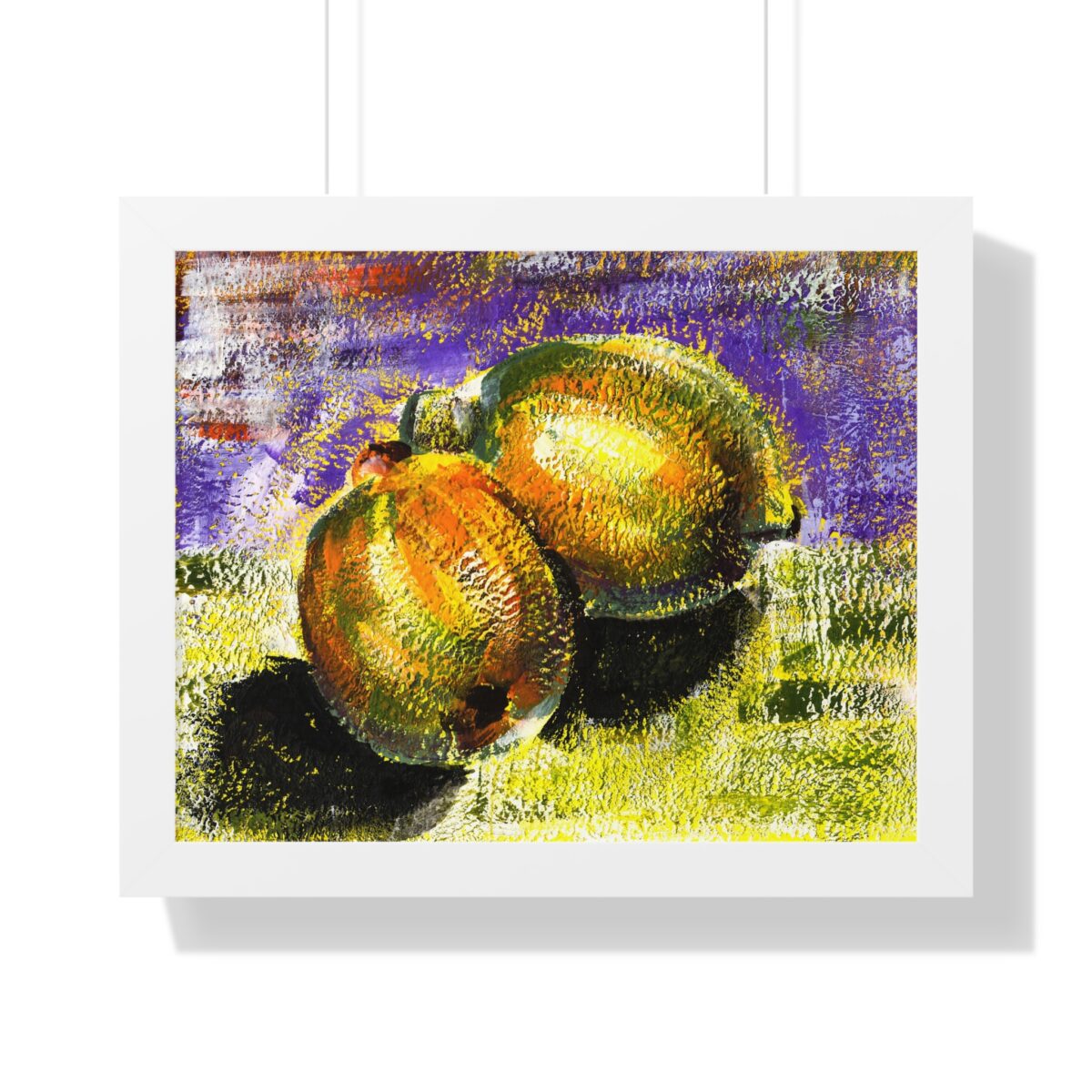 Lemons Citrus Kitchen Wall Art Abstract Painting Print