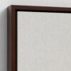 Neutral Minimalist Abstract Landscape Wall Art Earthy Tones - Gallery Wrapped Canvas with Brown Frame