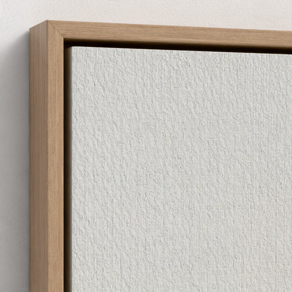 Neutral Minimalist Abstract Landscape Wall Art Earthy Tones - Gallery Wrapped Canvas with Natural Wood Frame