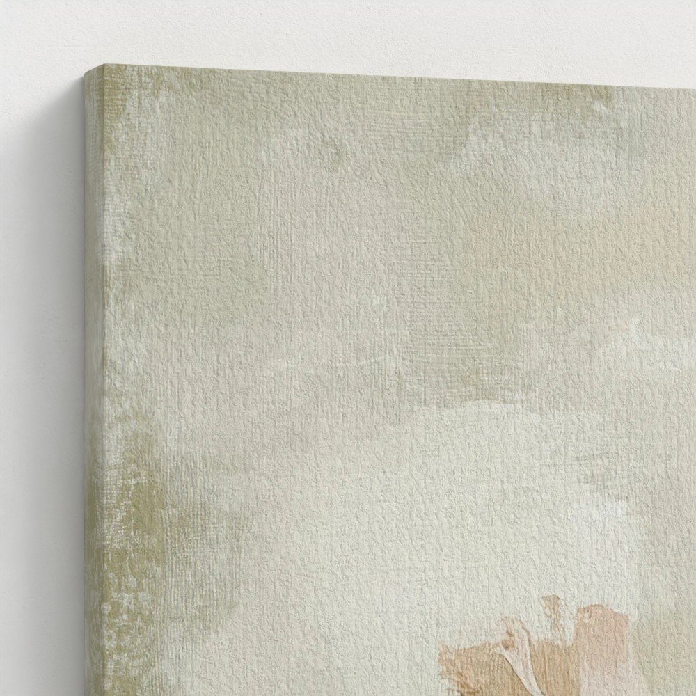 Dreamy Pink Blooms Botanical Print - Serene Floral Wall Art - Modern Farmhouse Decor - Stretched Canvas Closeup