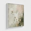 Dreamy Pink Blooms Botanical Print - Serene Floral Wall Art - Modern Farmhouse Decor - White Float Frame Canvas