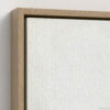 Sage green and purple abstract washes wall art in a biophilic style, in a natural wood floating frame canvas print
